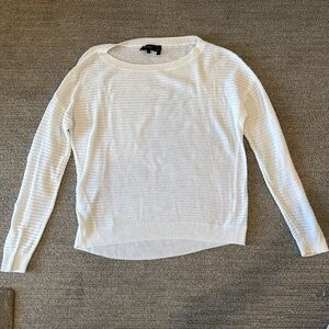 Theory Iras Oversized Cotton Sweater White Small